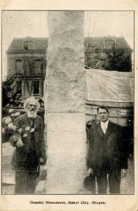 OR - Baker City. Ezra Meeker. Granite Monument