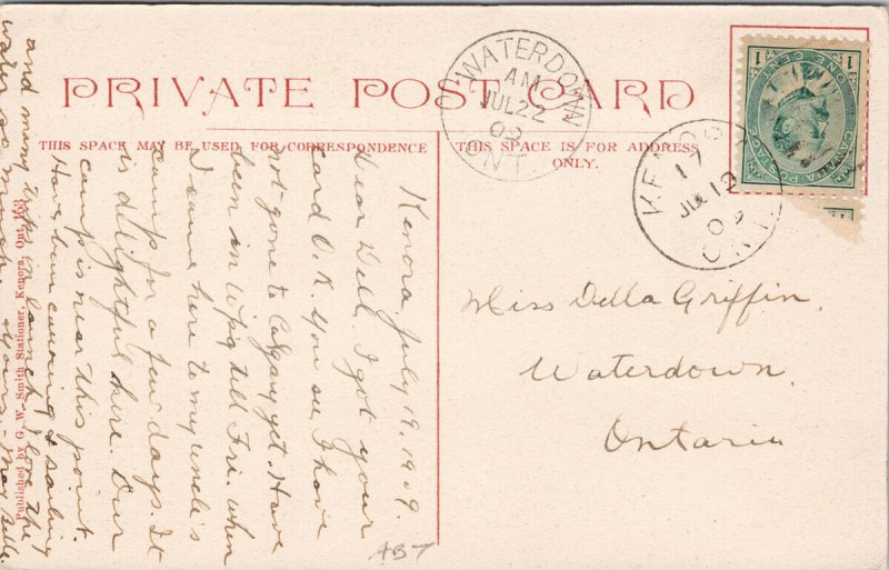 Point Pleasant Kenora Ontario ON c1909 Postcard G25