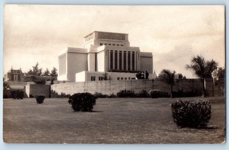 Honolulu Hawaii HI Postcard RPPC Photo The Laie LDS Mormons Temple c1920's