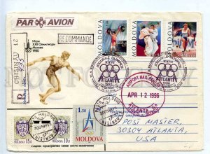 284290 MOLDOVA 1996 Fillipov Olympics Moscow basketball Chisinau return 