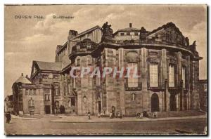 Postcard Old Duren Stadttheater