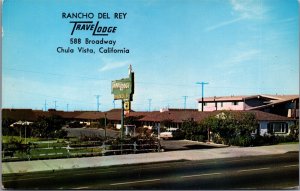 Rancho Del Rey Travelodge Broadway Chula Vista California Chrome Postcard C196