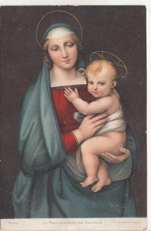 BF33818 la madonna della del graduce raffaello sanz painting art front/back scan