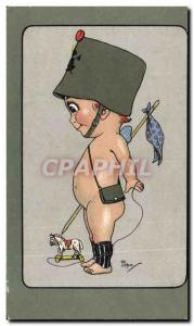 Postcard Old Army Child