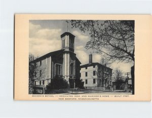 Postcard Seamen's Bethel And Mariner's Home, New Bedford, Massachusetts