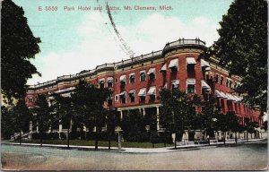 Mt Clemens Michigan Park Hotel And Baths Vintage Postcard C228