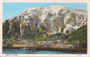 Standard size divided back postcard from Douglas, AK, home of the Treadwell gold