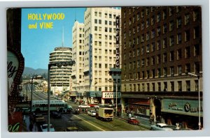 Hollywood, CA-California, Hollywood & Vine, Chrome Postcard