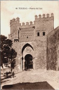 Spain Toledo Puerta del Sol Vintage Postcard C171