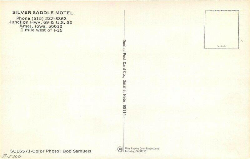 IA, Ames, Iowa, Silver Saddle Motel, Multi View, Pool, Mike Roberts No. SC16571