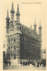 Postcard Belgium Leuven das Rathaus