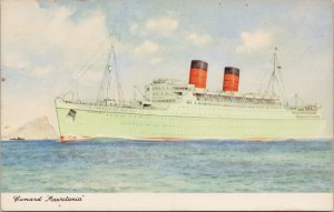 Cunard 'Mauretania' Ship Thomas Cook & Son Advertising Postcard G84