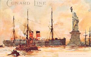 Cunard Line, Upper New York Bay White Star Line Cunard Reproduction Ship 1986 