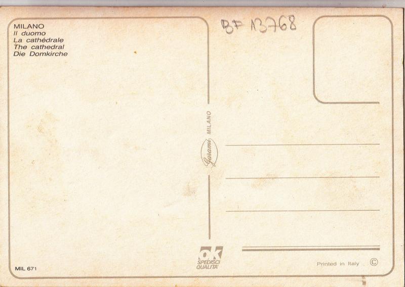 BF13768 milano il duomo  italy  front/back image