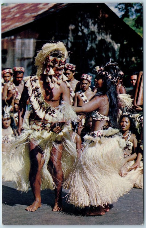 c1960s Papeete, Tahiti Tamoure Dancers Native Traditional Man Tamure Dances A224