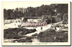 Old Postcard Beg Meil ​​The Beach of Cale