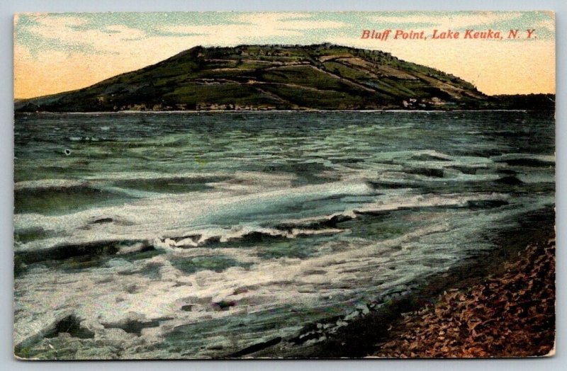 Bluff Point  Lake Keuka   New York  Postcard  1913