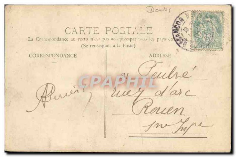 Old Postcard Besancon Quays