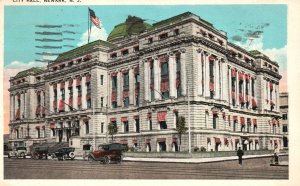 Vintage Postcard 1930 City Hall Building Historical Landmark Newark New Jersey