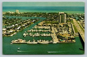 Aerial View Pier 66 Of Fort LAUDERDALE Florida Vintage Postcard 0735