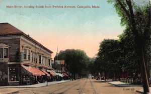 PC Main Street, looking South from Perkins Avenue Campello, Masschusetts~115240