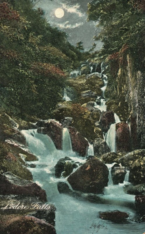 Vintage Postcard 1906 Lodore Falls Keswick United Kingdom