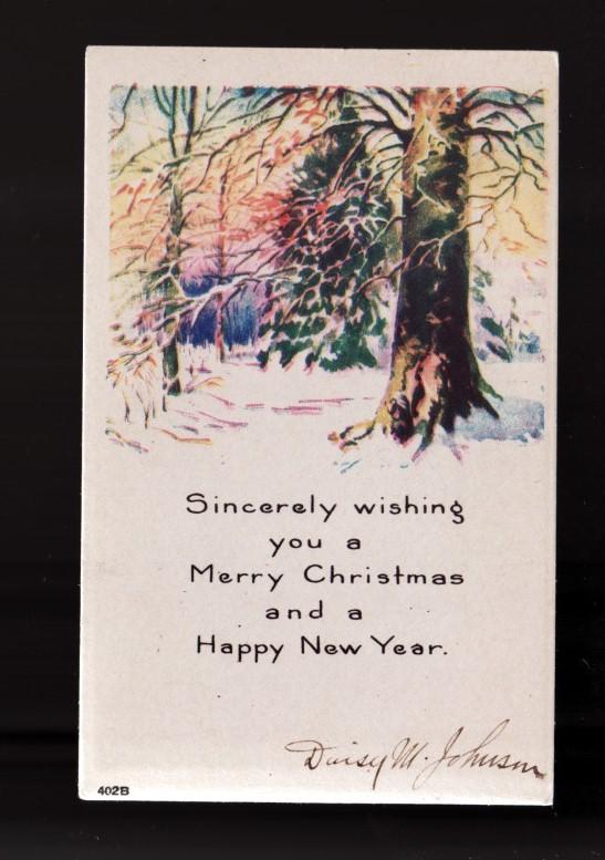 1922 Christmas Scene Picture Postcard Brooklyn NY!