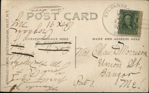 Croghan NY Message - Sylvan Beach NY Sylvanbeach Cancel Oneida County RPPC