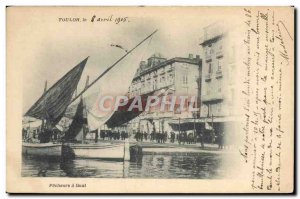 Postcard Old Fishing Boat Fishermen's Wharf Toulon