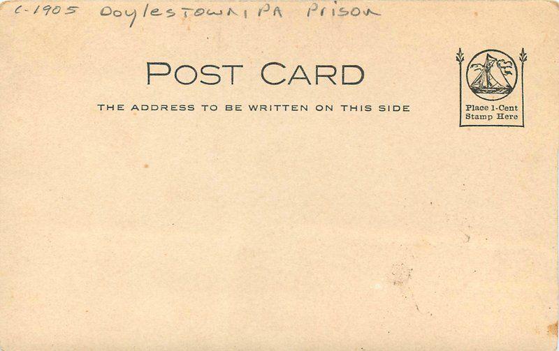 Boylestown Pennsylvania C-1905 Prison undivided postcard 7136