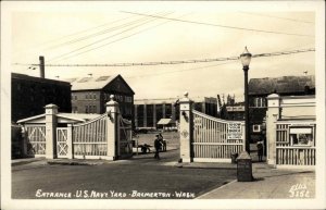 Bremerton Washington WA US Navy Yard Ellis Real Photo Vintage Postcard