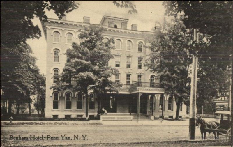 Penn Yen NY Benham Hotel c1910 Postcard