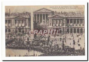 Visit SML Alfonso XIII in Paris Old Postcard aspect of the Place de la Concorde