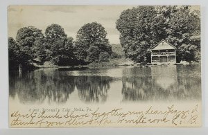 PA Media Pennsylvania Broomall's Lake 1905 to Middletown Penna Postcard S12