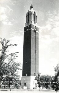 Brookings~South Dakota State College~Campanile~Tower~1940s Real Photo~RPPC