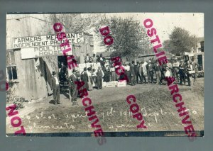 Tipton MISSOURI RPPC 1911 GENERAL STORE Produce Company ADVERTISING nr Sedalia