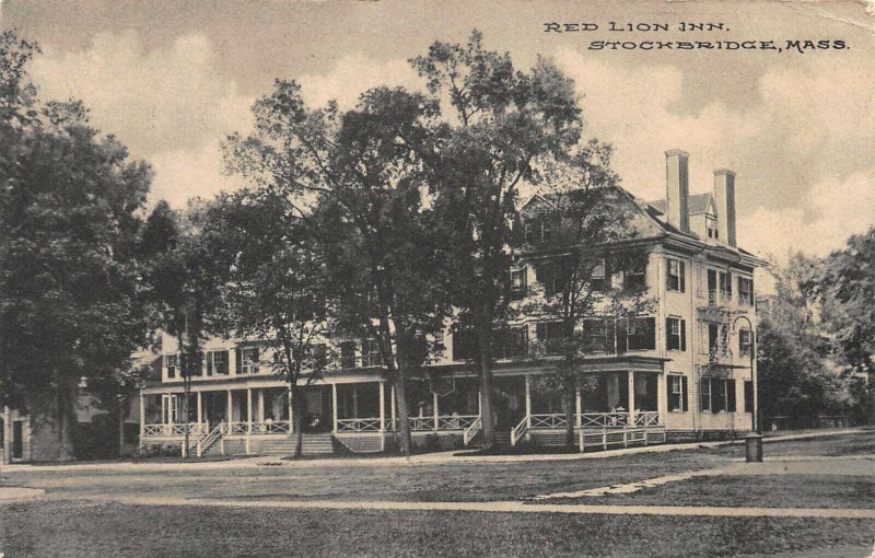 Red Lion Inn, Stockbridge, Massachusetts, Early Postcard, Used  in 1910