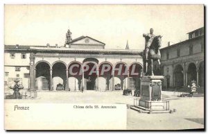 Old Postcard Firenze Chiesa della SS Annunziata