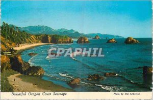 'Modern Postcard Beautiful Oregon Coast Seascape Looking South Ecola ParK one...