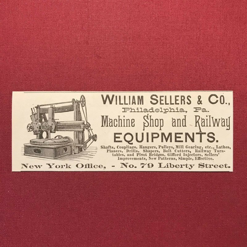 William Sellers And Co Philadelphia Pa Victorian Original 1885 Print Ad 2v1 33 Ephemera