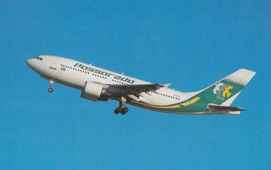 Airbus Industrie A310-322 of Passaredo Aereos at Sao Paulo Airport Postcard