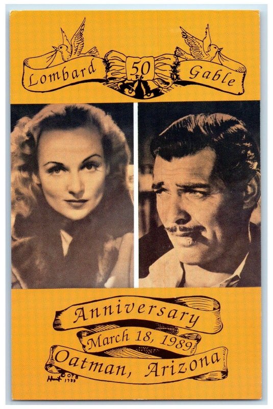 c1960's Clark Gable And Carol Lombard Scene Oatman Arizona AZ Unposted Postcard