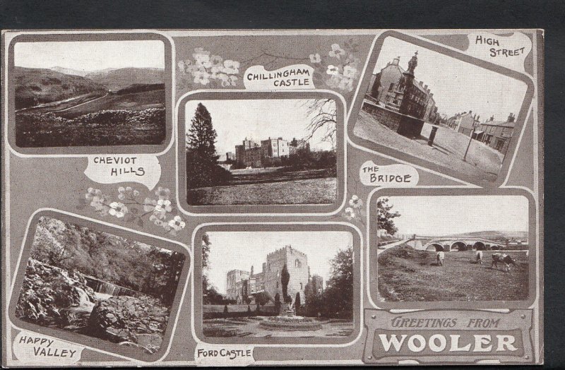 Northumberland Postcard - Views of Wooler    RS4526