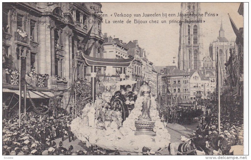 ANVERS, Belgium, 1900-1910´s; Cortege Des Bijoux, Le Char, La Vente De Bijou...