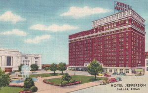 Dallas TX Texas Hotel Jefferson Postcard E32