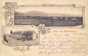 Gruss Aus Gundenhausen Panorama Germany 1907 postcard