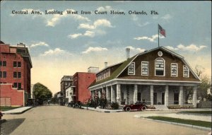 Orlando Florida FL Central Ave From Court House c1910 Postcard
