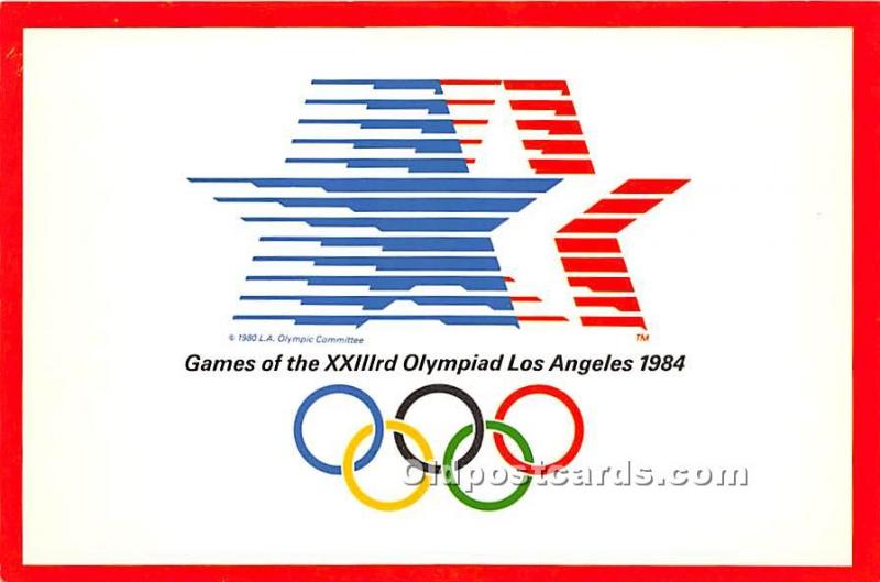 Games of theXXIIIrd Olympaid Los Angeles 1984 Olympic Unused 