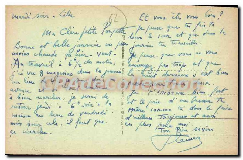 Old Postcard From The Perspective Calais Rue Royale