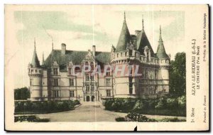 Old Postcard Azay le Rideau Chateau